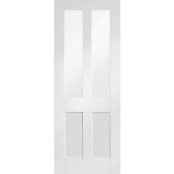 Malton Shaker with Clear Glass White (primed) Internal Door