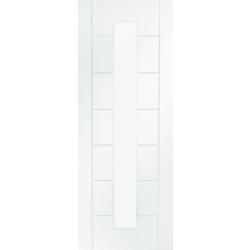Palermo 1-Light White Primed Internal Door with Clear Glass