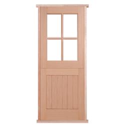 Pre-hung 4-Light Hardwood Stable Door Set