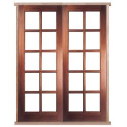 Pattern SC Prehung Hardwood French Doors