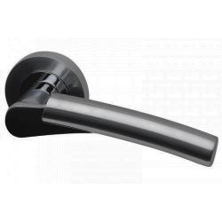 Ruby Lever Handle on Rose - Black Nickel