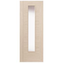Tigris Ivory Laminate Door with Clear Glass