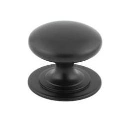 Traditional Cupboard Knob - Matt Black