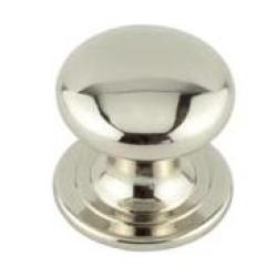 Traditional Cupboard Knob - Polished Nickel