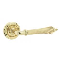 Jedo Giselle Polished Brass Designer Lever on Rose-