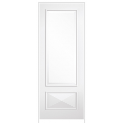 Knightsbridge Primed Plus White Prehung Door with Clear Bevelled Glass