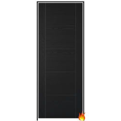 Vancouver Laminate Black Prehung Internal Fire Door