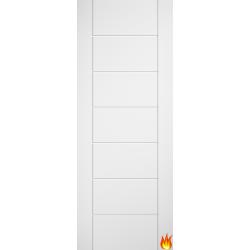 Linear 7P Pre-Finished White Internal Fire Door