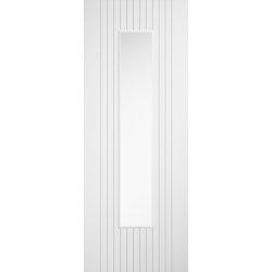Sydney Pre-Finished White Internal Door with Clear Glass
