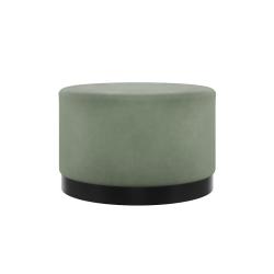 Lara Sage Velvet Large Pouffe