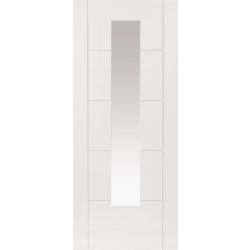 Tigris White Internal Door with Clear Glass (pre-finished)