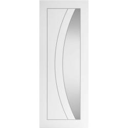 Sicily White Primed Door with Clear Glass