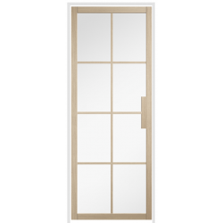 Malvern Blonde Oak Prehung Internal Door with Clear Glass