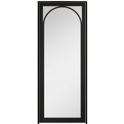 Melrose Black Prehung Internal Door with Clear Glass