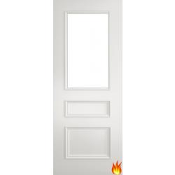 Mayfair 3 Panel White Internal Fire Door with Clear Glass (FD30)