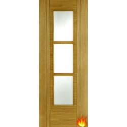Capri 3-Light Internal Oak Fire Door FD30 (pre-finished)