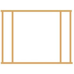 Double Door Sidelight Real Oak Frame (cut & join)