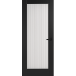 Ravenna Black Pre-Finished Internal Door with Reeded Glass