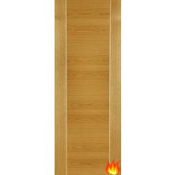 Mirage Flush Internal Oak Fire Door with Ash Inlay (pre-finished)