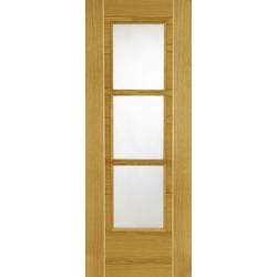 Mirage 3-Light Flush Internal Oak Door with Ash Inlay (pre-finished)