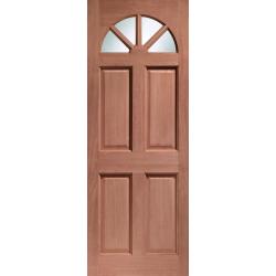 Carolina 4 Panel External Hardwood Door (Clear Glass)