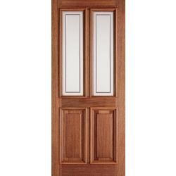 Derby Etched External Hardwood Door (37mm middle stile)