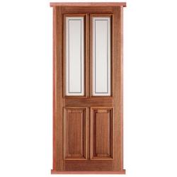 Derby Hardwood Etched Pre-hung Door Set (37mm middle stile)