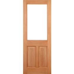2XG External Hardwood Door with Clear (double glazed) Glass