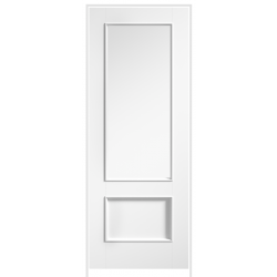 Murcia Primed White Prehung Internal Door with Clear Glass