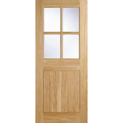 Cottage 4-Light External Oak Door