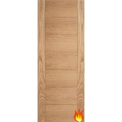 Contemporary 7 Panel Internal Oak Fire Door