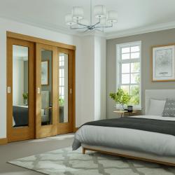 Oak 3 Door Double Top Wardrobe Frame (Inc. Hardware Kit)