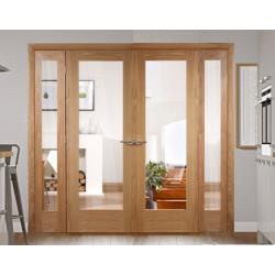 Oak Pattern 10 Easi-Frame Room Divider (double doors)