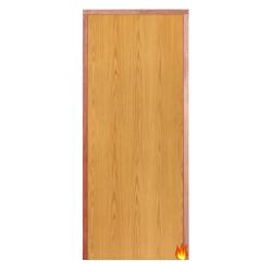 Flush Oak PAS 24 Fire-Resistant Flat Entrance Door Set