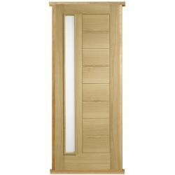 Oak Goodwood Obscure Glazed Pre-hung Door Set