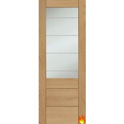 Palermo Original 2XG Fire Door (FD30) with Clear Etched Fire Glass (pre-finished)
