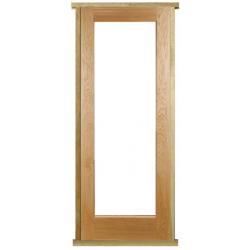 Oak Pattern 10 (with Clear Glass) Pre-hung Door Set