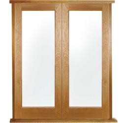 Pattern 20 Prehung Solid Oak Bespoke French Doors