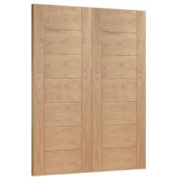 Palermo Oak Prehung Double Door (un-finished)
