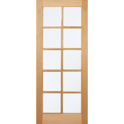 10 Light Internal Oak Door