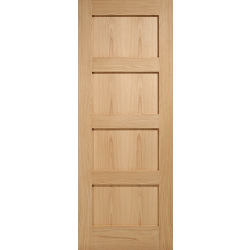 Shaker 4 Panel Internal Oak Door (un/pre-finished)