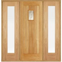 Suffolk 1-Light External Oak Door with Sidelights