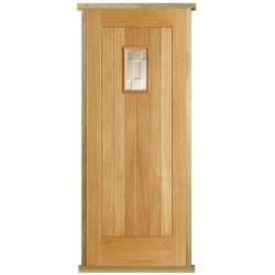 Oak Suffolk 1-Light Pre-hung Door Set