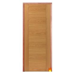 Tigris Oak PAS 24 Fire-Resistant Flat Entrance Door Set