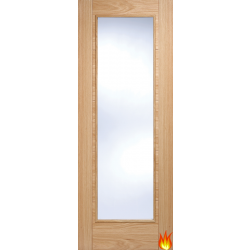 Vancouver Pattern 10 Glazed Internal Oak Fire Door FD30 (pre-finished)