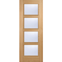Vancouver Glazed 4L Internal Oak Door (pre-finished)