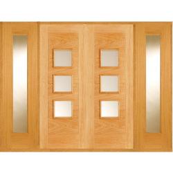 Monza Double Front Doors With Sidelights