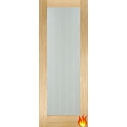 Mexicano Pattern 10 Glazed Oak Fire Door (pre-finished)