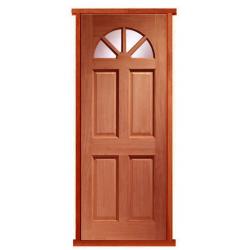 Carolina 4 Panel Hardwood Pre-hung Door Set (clear double glazed)