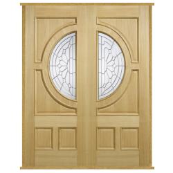 Empress Oak PreHung Oak Double/French Doors